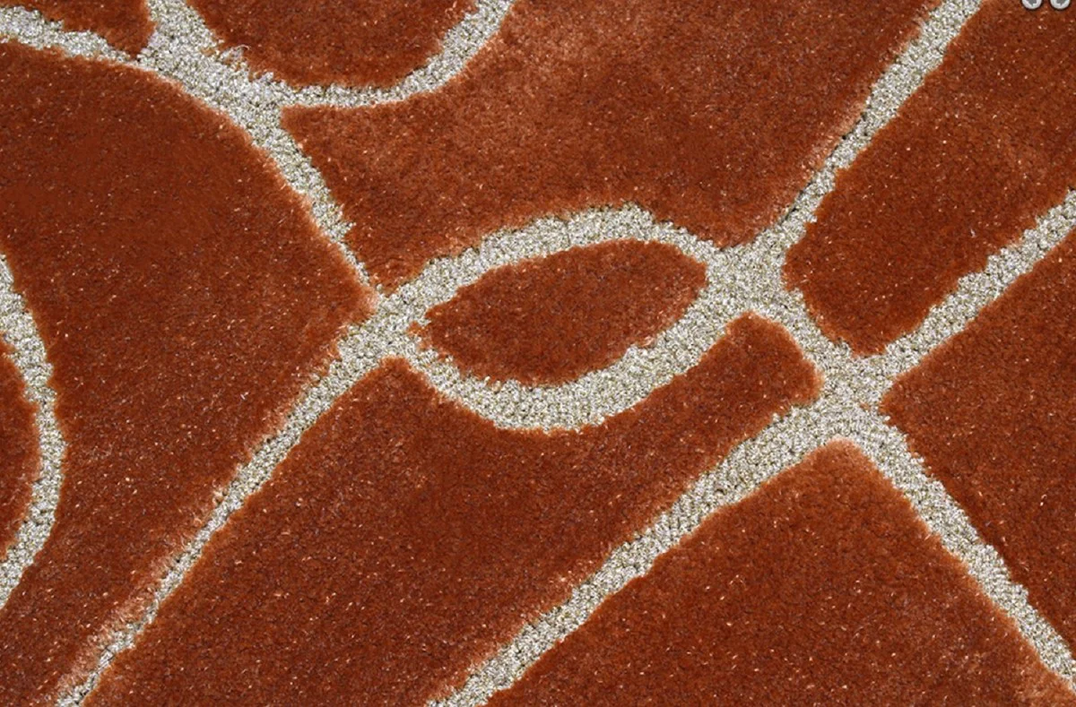 Luxury carpet brown / cream 160 x 230 cm - Rectangular living room carpet - Modern bedroom carpet - Luxury interior - Luxury quality