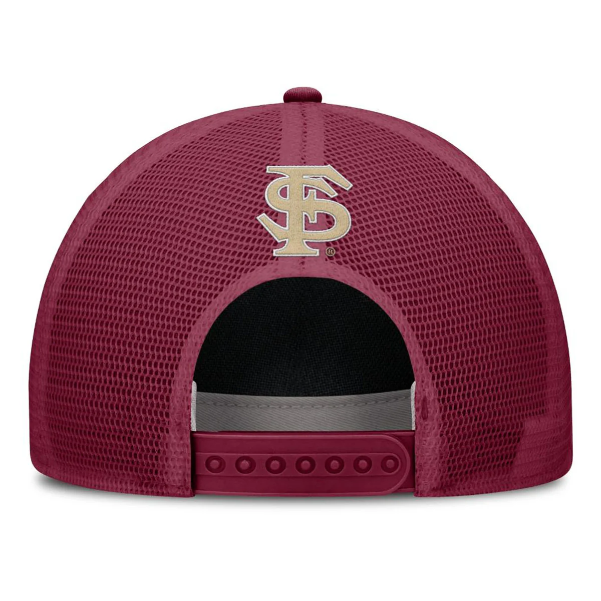 Nike Seminoles Homeplate Design Coach's Dri-fit Rise Adjustable Trucker Hat - Garnet - MoB Apparel