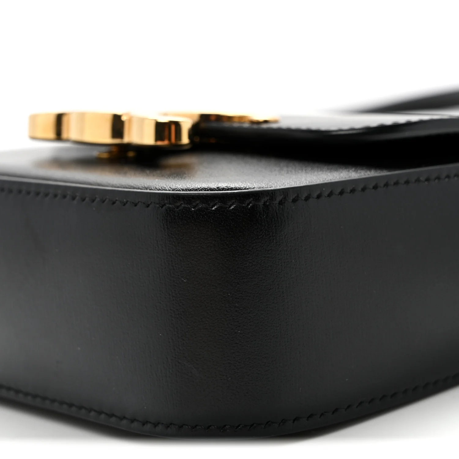 Shiny Calfskin Mini Triomphe Black - Top Club