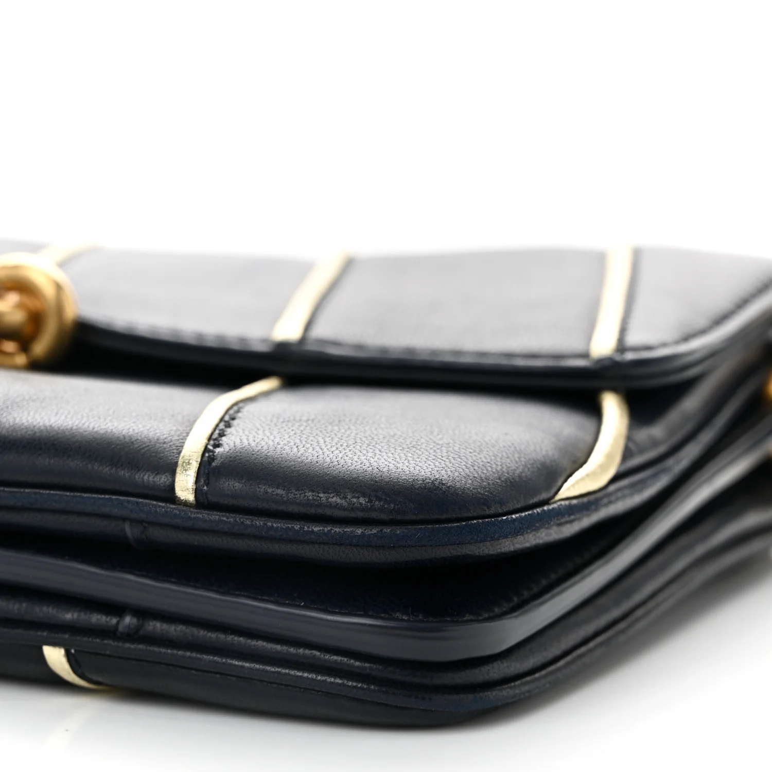 Lambskin Quilted Le Maillon Satchel Marine - Top Club