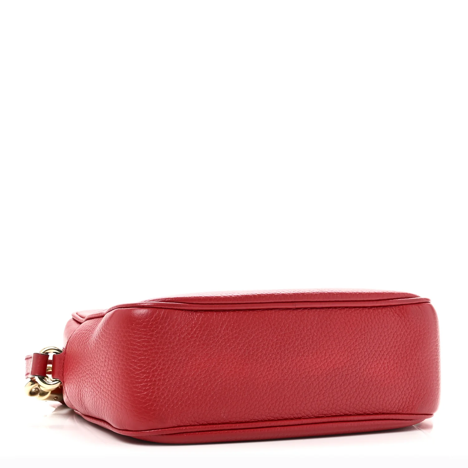 Pebbled Calfskin Small Soho Disco Bag Tabasco Red - Top Club
