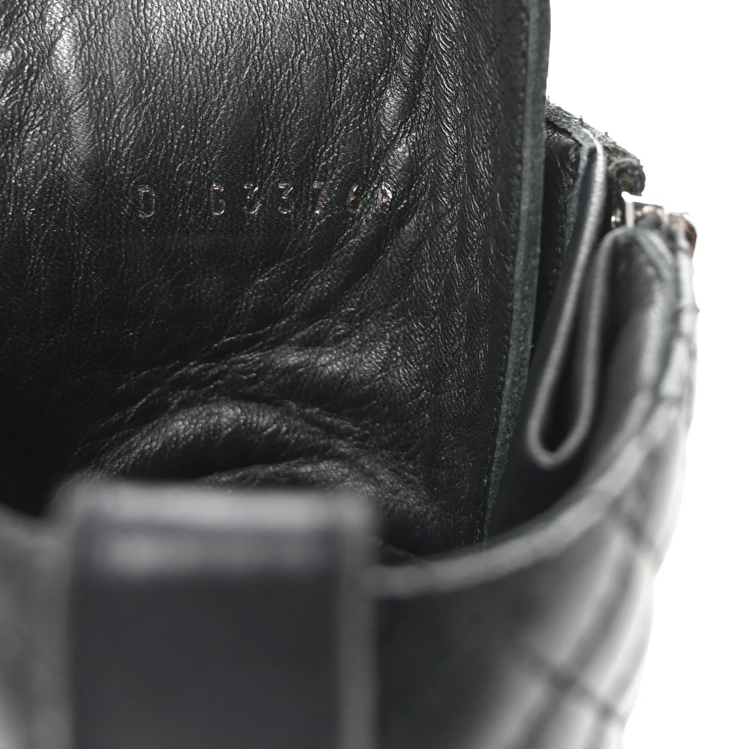 Calfskin Quilted Lace Up Combat Boots 37.5 Black - Top Club