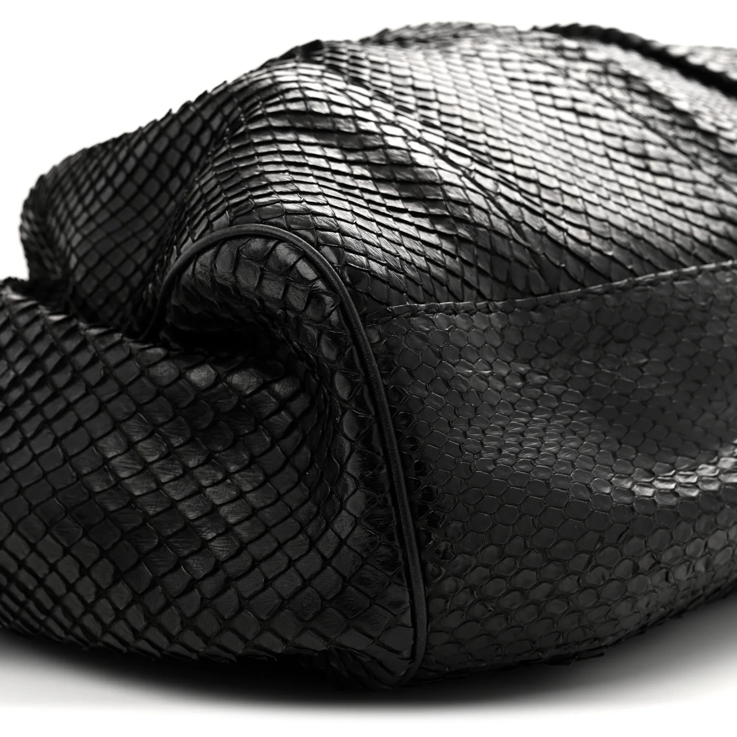 Snakeskin Large Sukey Tote Black - Top Club