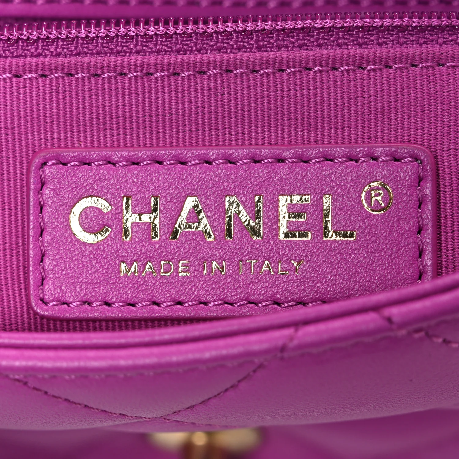 Lambskin Quilted CC Small Dynasty Flap Purple - Top Club
