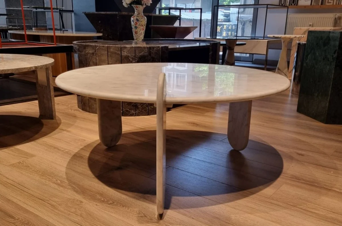 Luxury Marble Coffee Table White 140 cm - Luxury Living Room Furniture