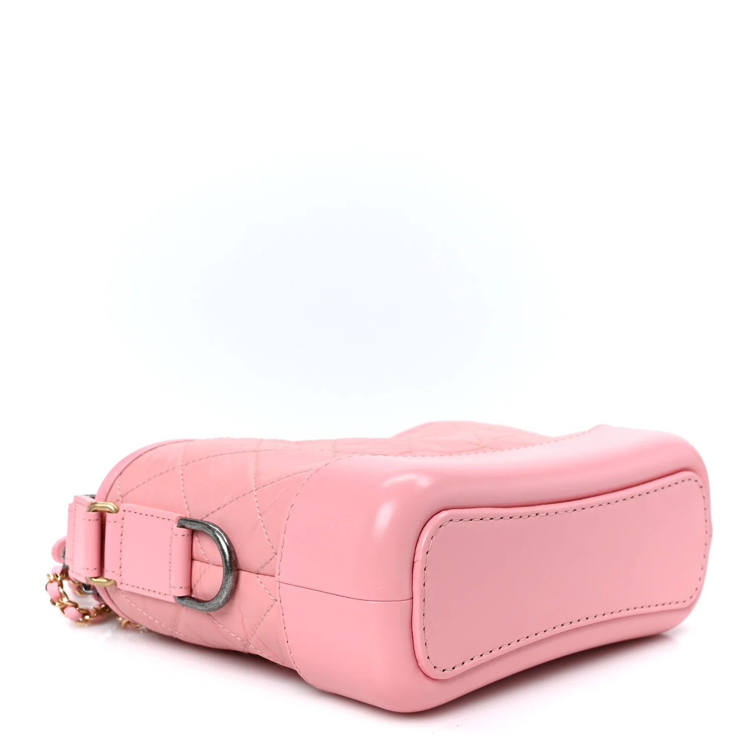 Aged Calfskin Quilted Small Gabrielle Hobo Pink - Top Club