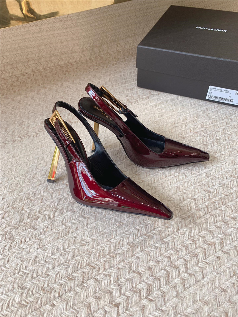 YSL catwalk style small square toe high heel sandals - Sneaker Replica Workshop