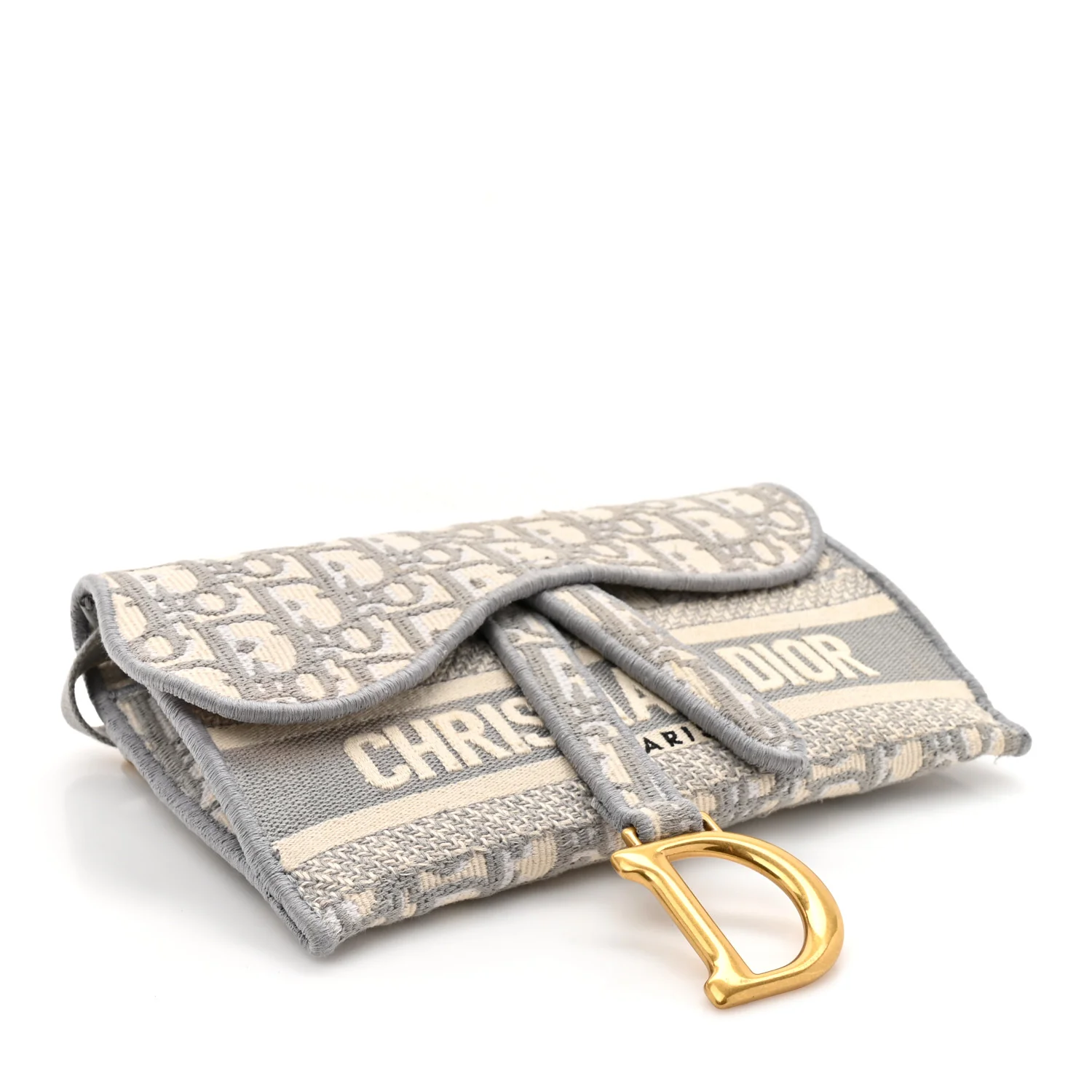 Oblique Slim Saddle Pouch Grey - Top Club