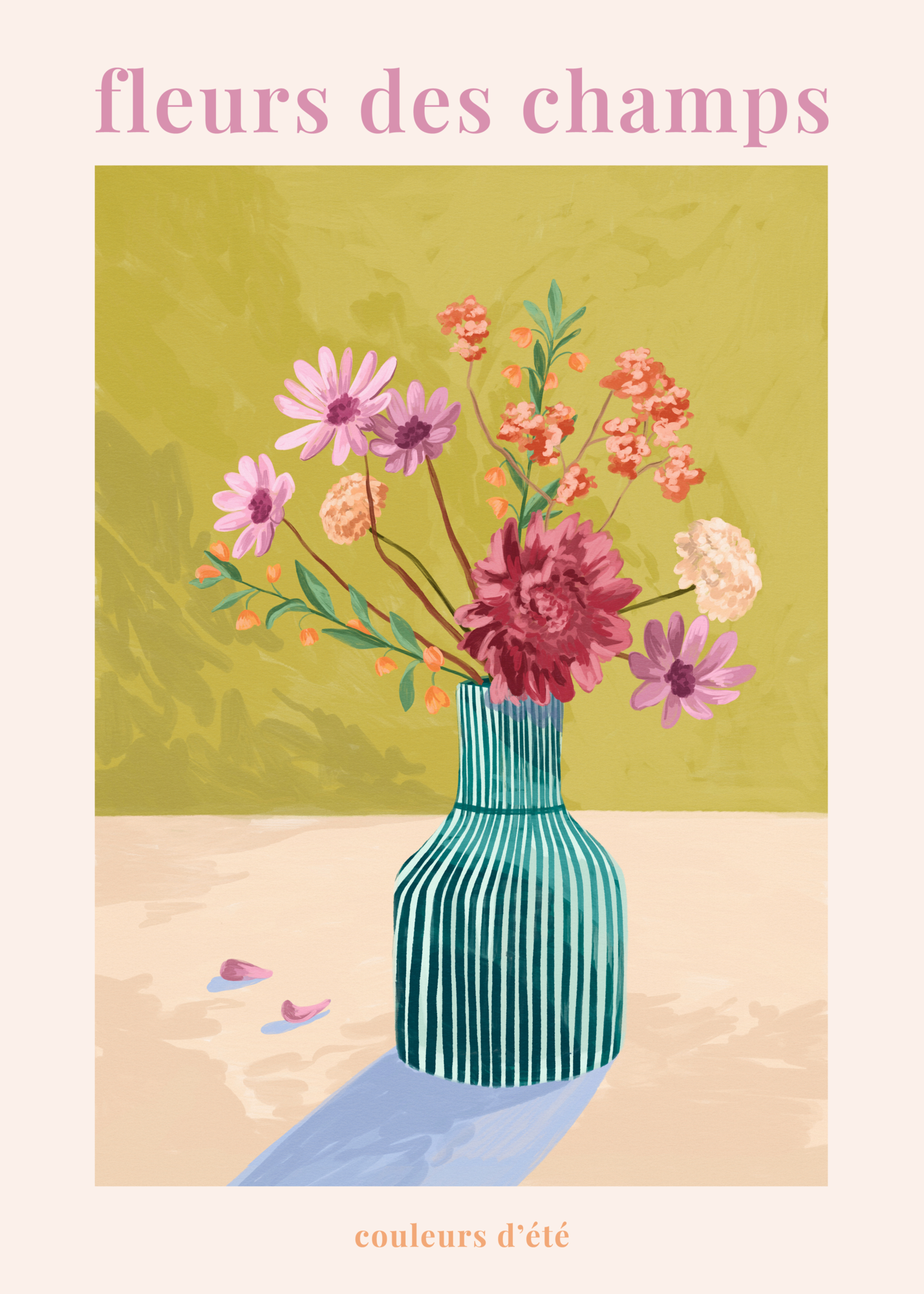 Poster Fleurs des Champs 50x70
