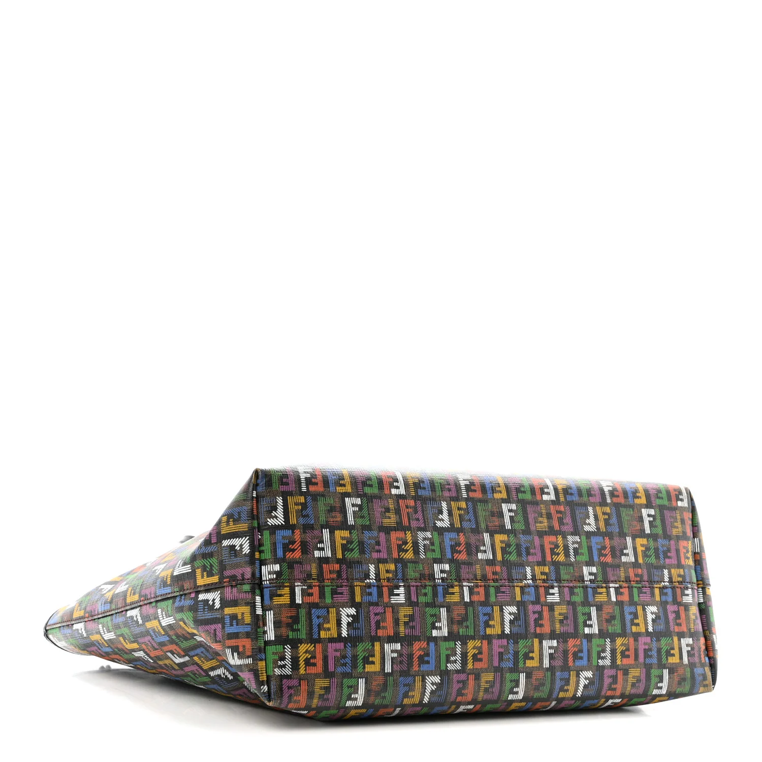Zucca Spalmati Patent Zucchino Screen Print Medium Roll Tote Tobacco Multicolor Black - Top Club