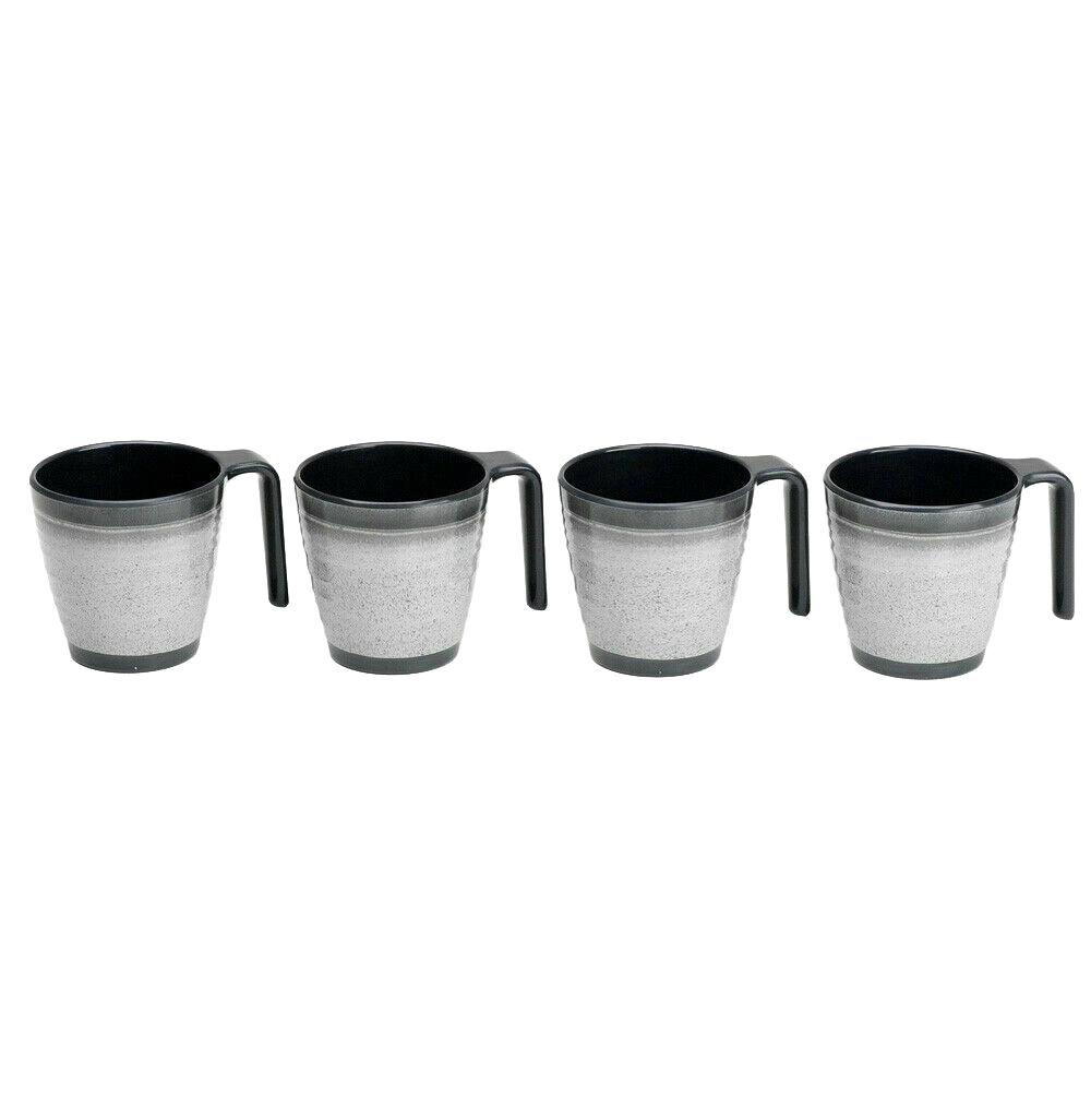 Mok granite grey melamine - set van 4