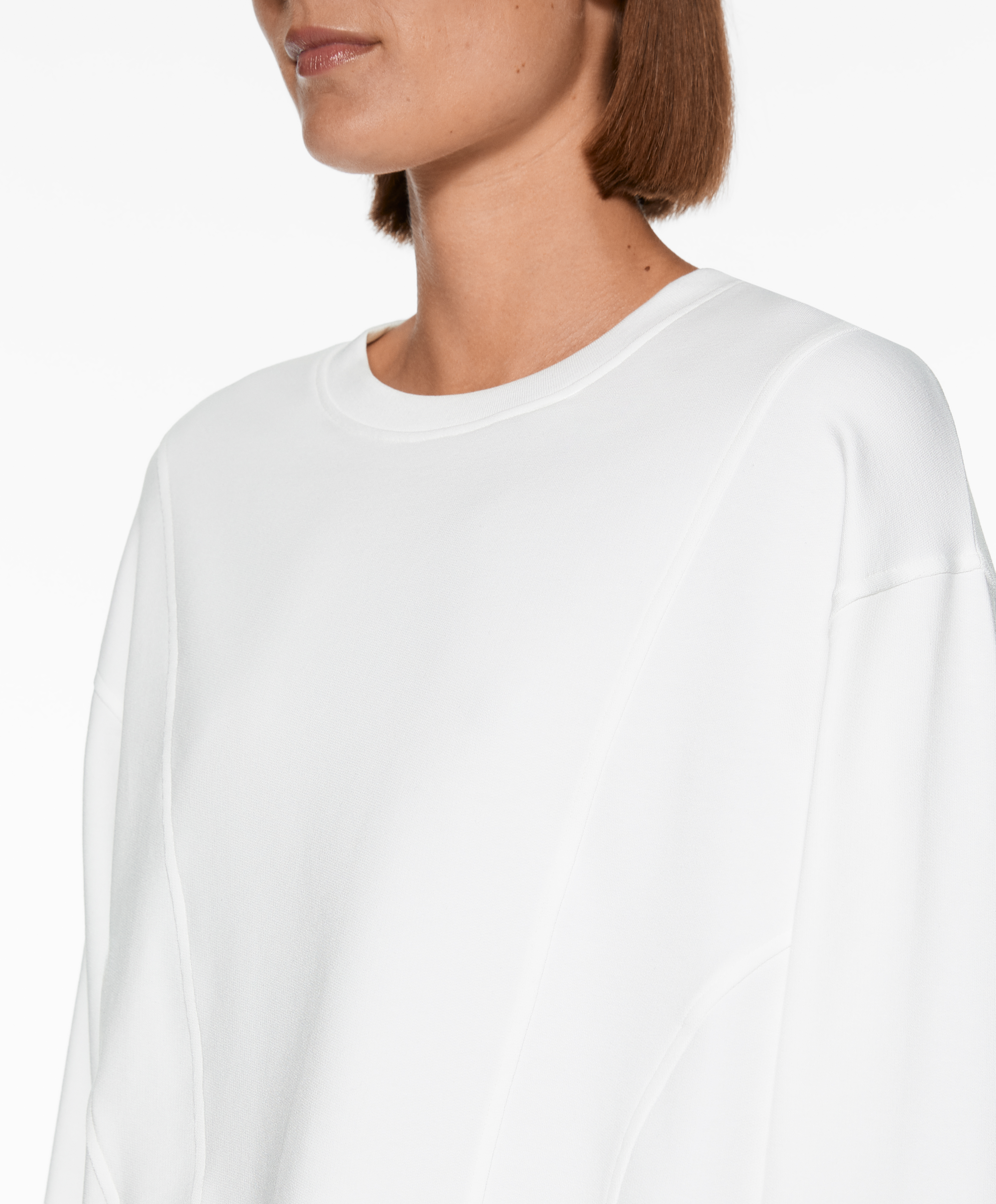 OYSHO Crop sweatshirt with cotton and modal