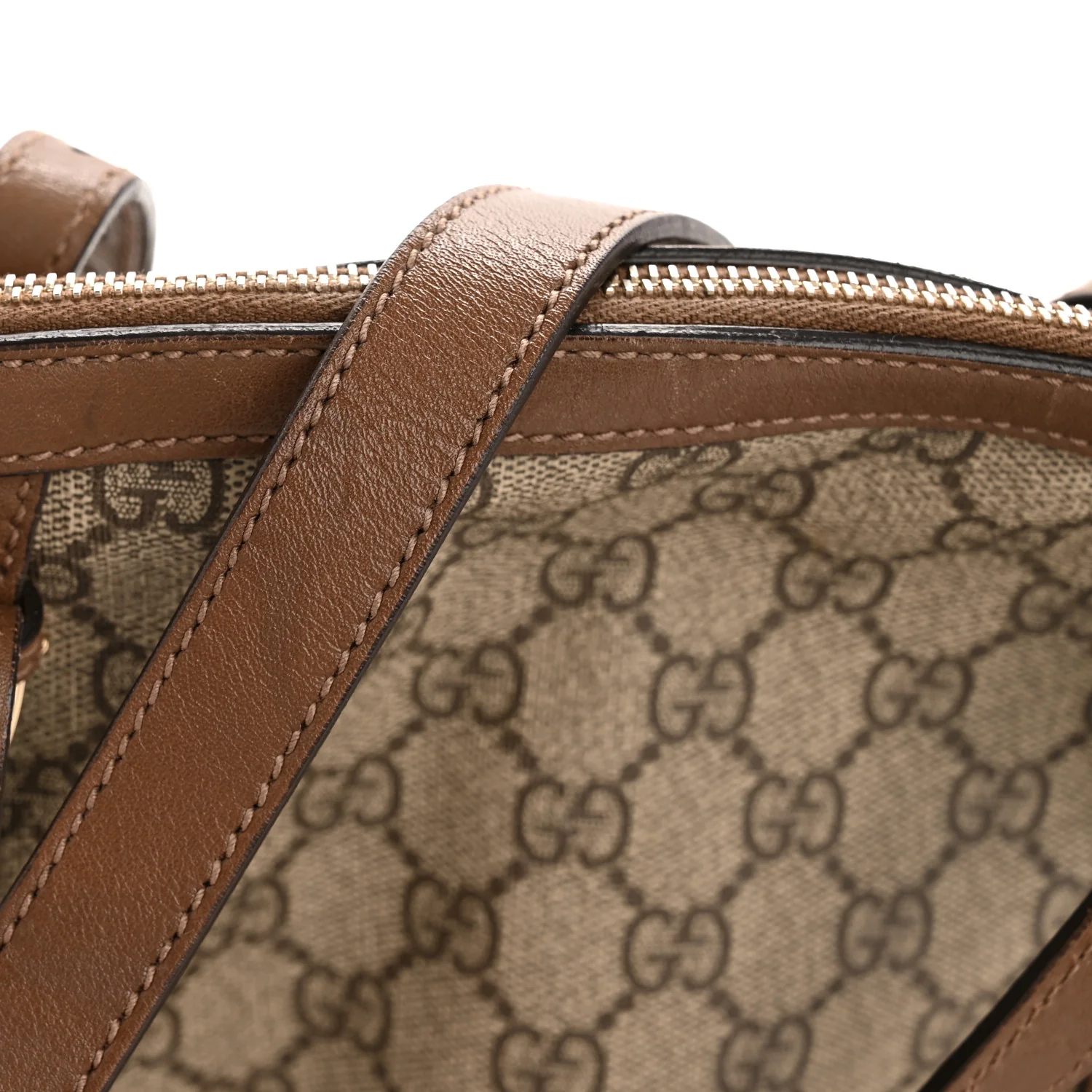 GG Supreme Monogram Medium Nice Top Handle Dome Bag Brown - Top Club