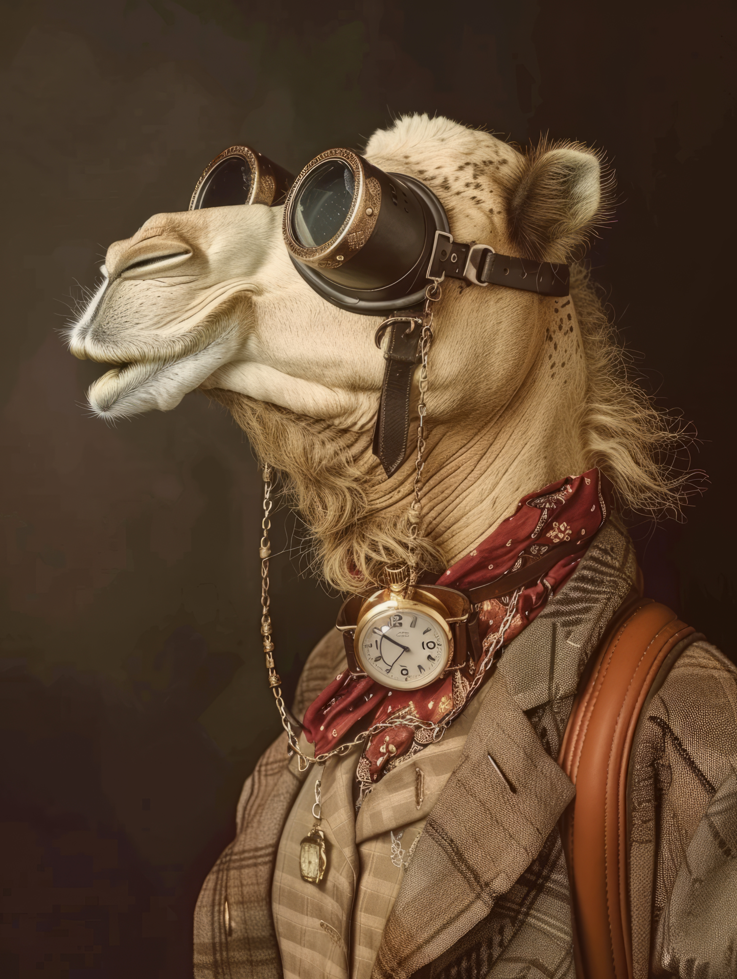 Canvas schilderij van een Camel 100x200 cm