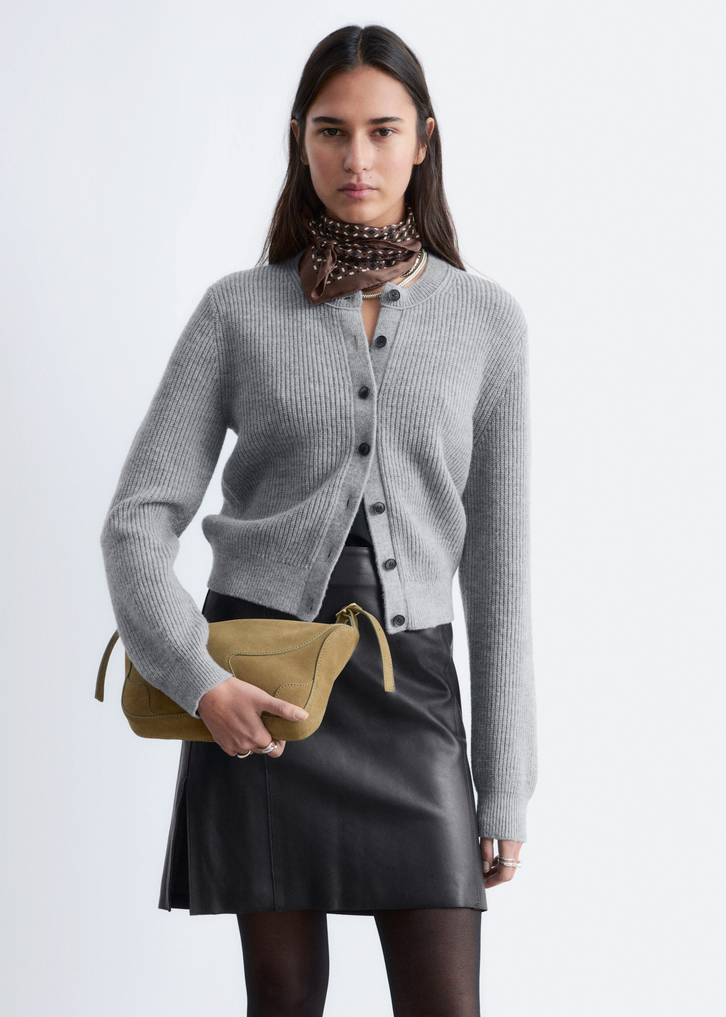 & Other Stories RIB-KNIT CARDIGAN