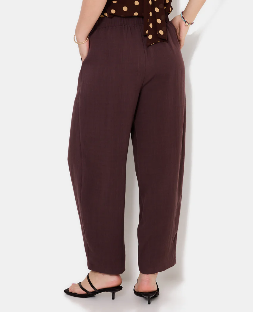 Pimkie Pantalon barrel en tissu effet lin