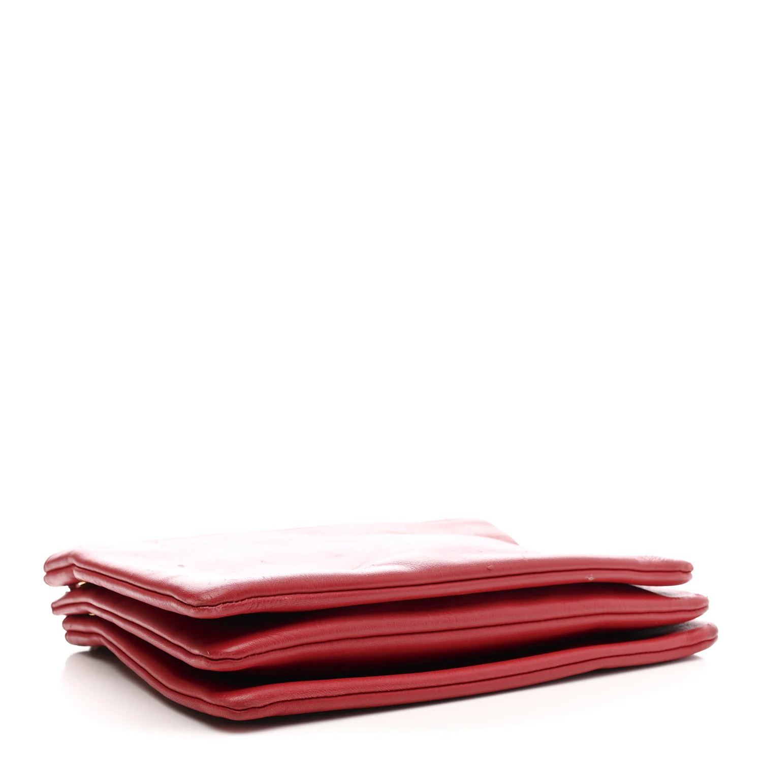 Lambskin Large Trio Crossbody Bag Red - Top Club