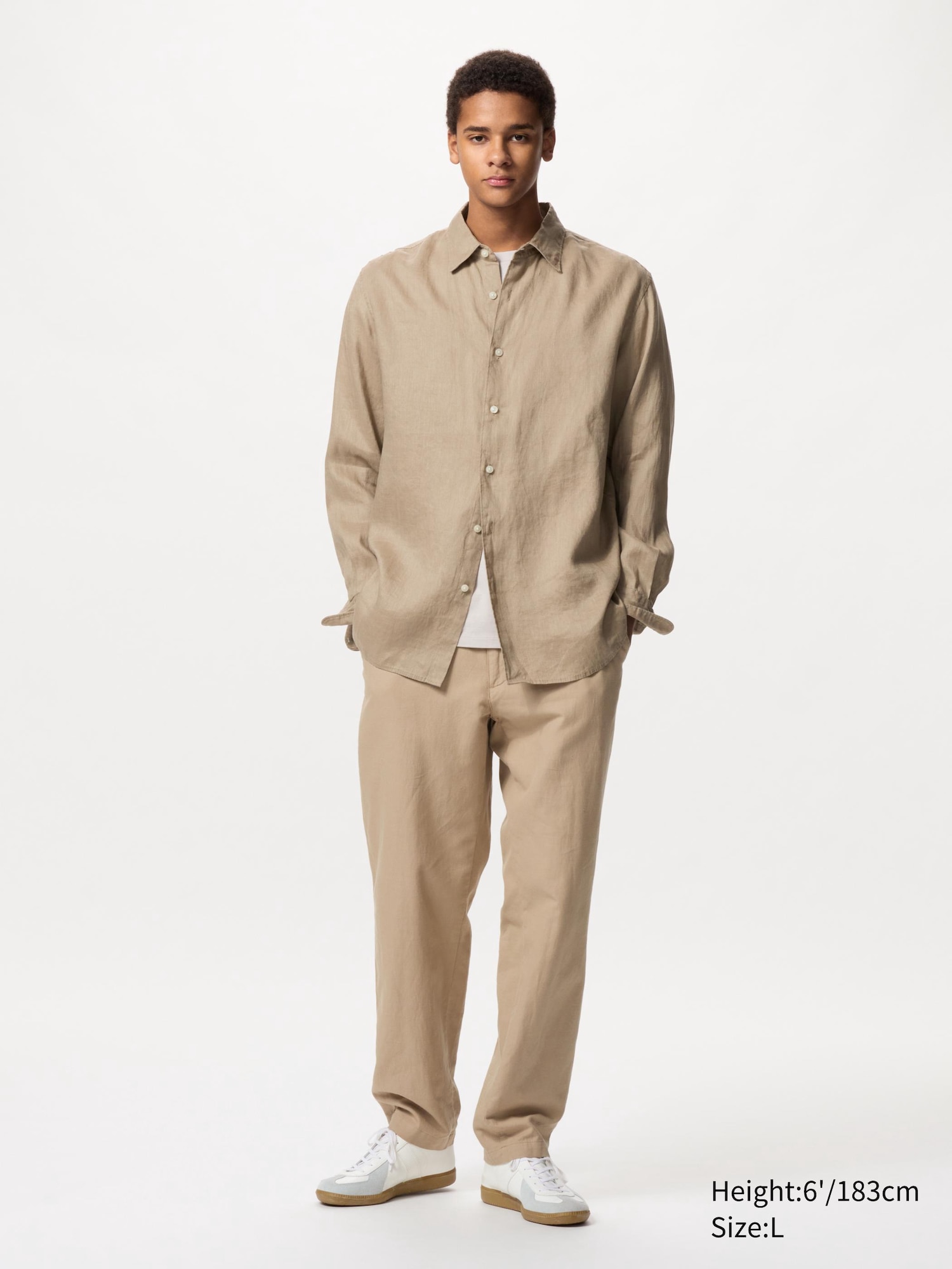 100% European Premium Linen Shirt Long Sleeve