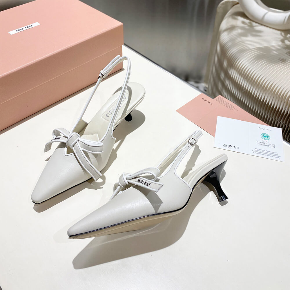 MiuMiu Nappa leather slingback pumps - Top Club