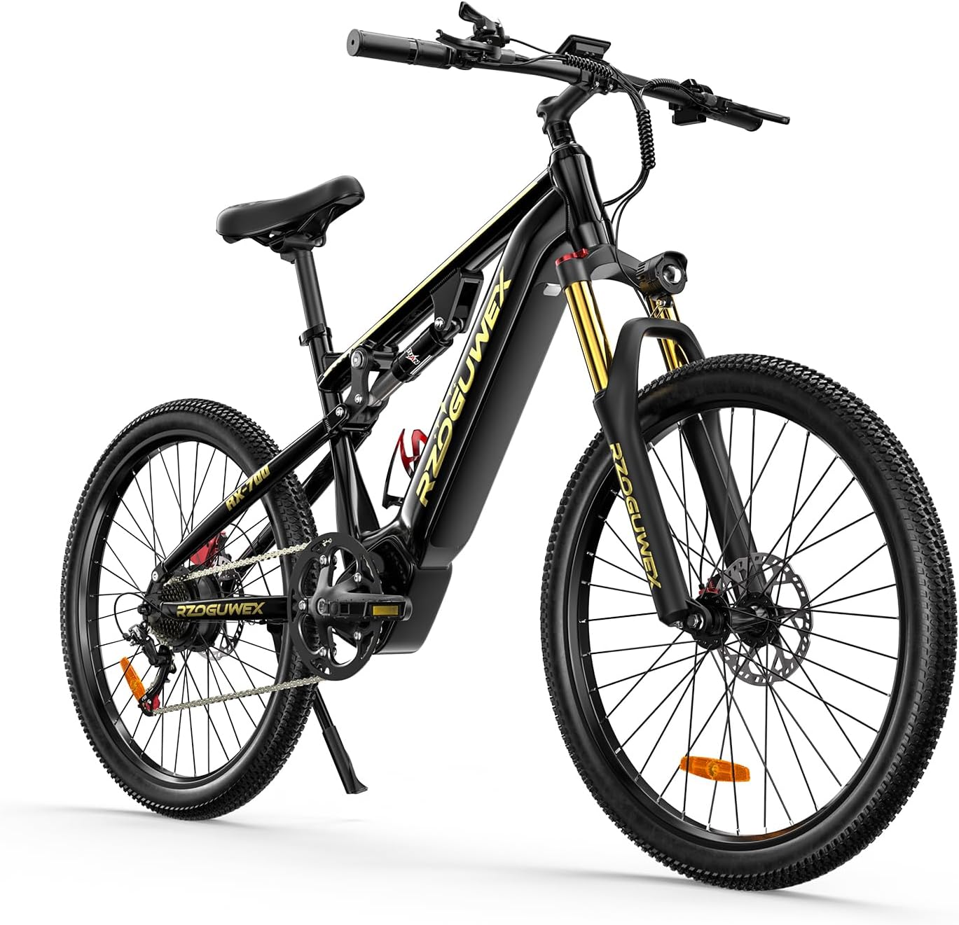 Bicicletta elettrica, 26 pollici 70NM fuoristrada EBIKE per adulti con batteria agli ioni di litio rimovibile da 48 V 17,5 AH, 7 velocità con doppi ammortizzatori