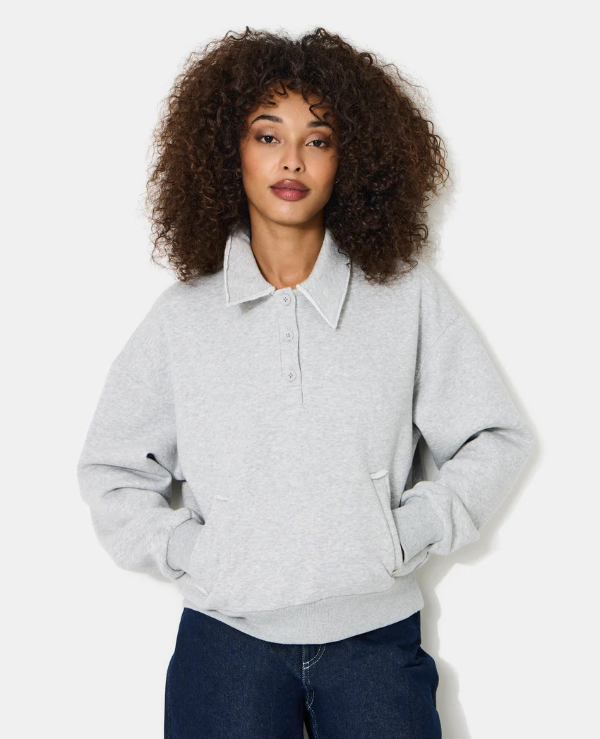 Pimkie Sweat col polo avec poches et détails coupés