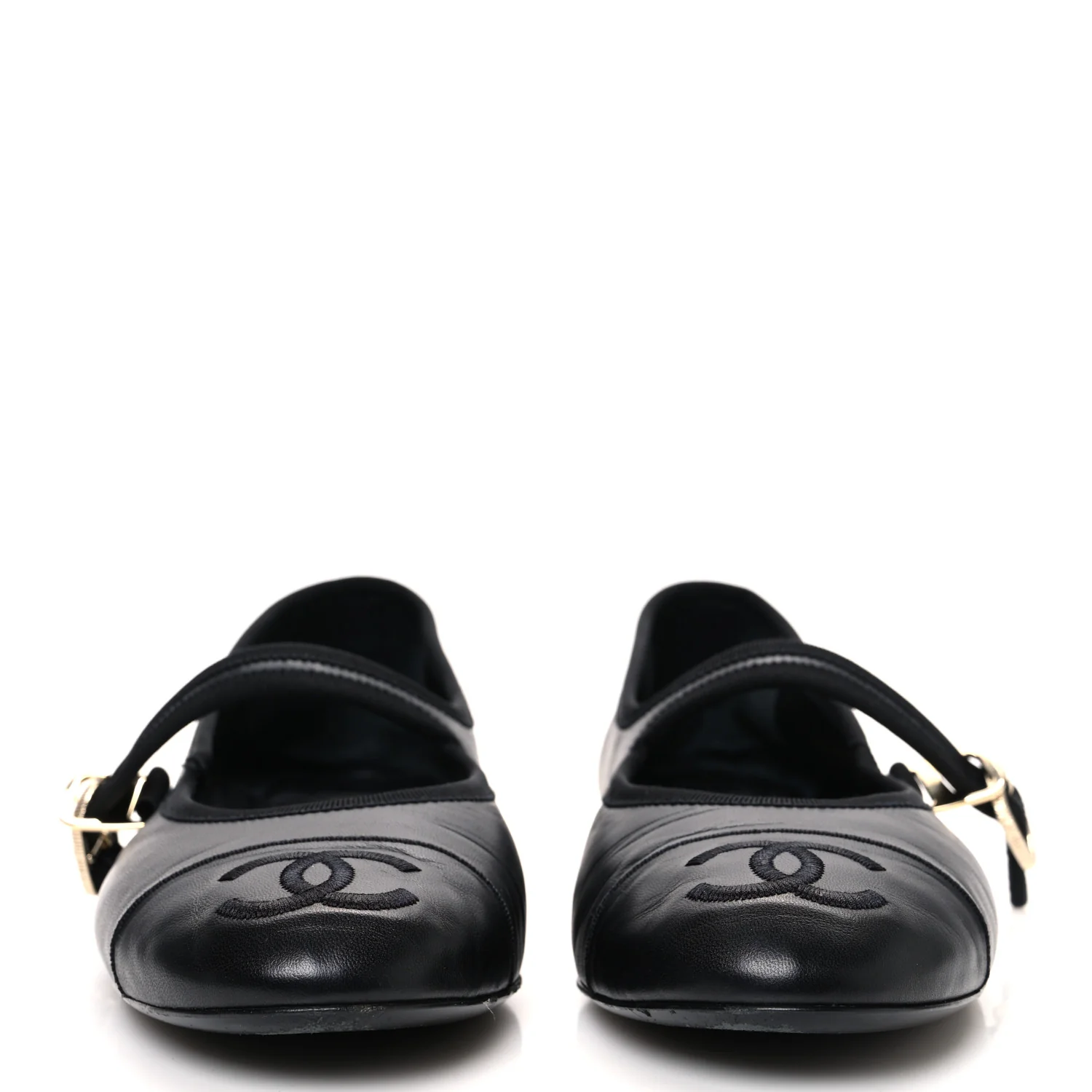 Lambskin Mary Jane Flats 40 Black - Top Club