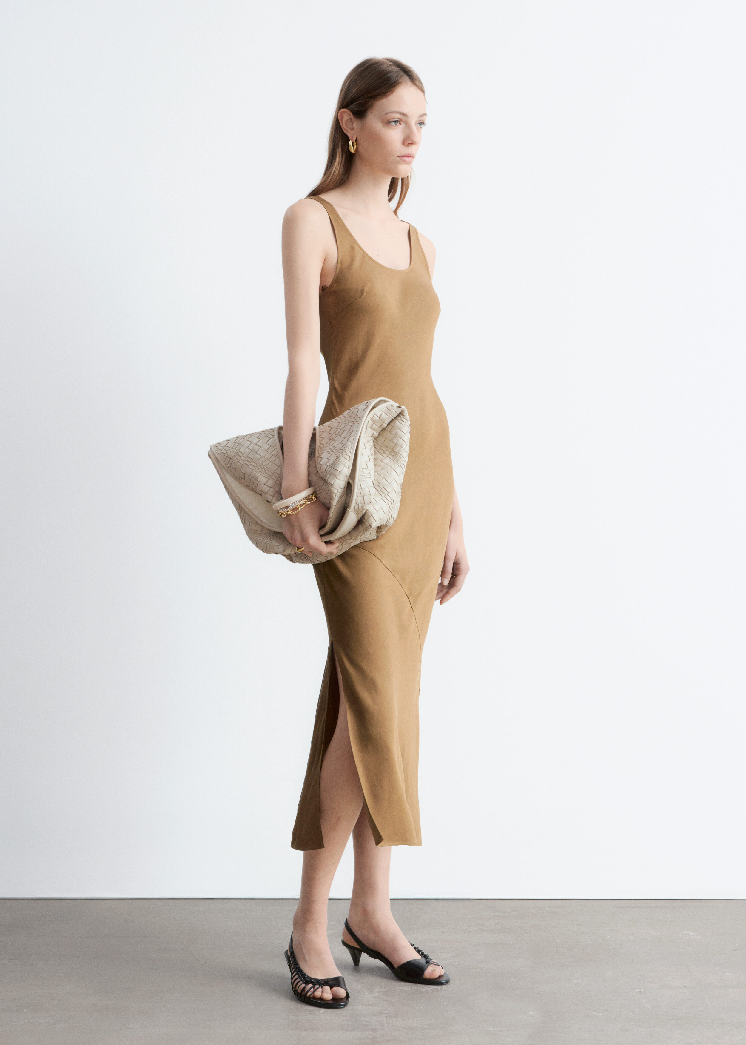 & Other Stories BIAS-CUT MIDI DRESS