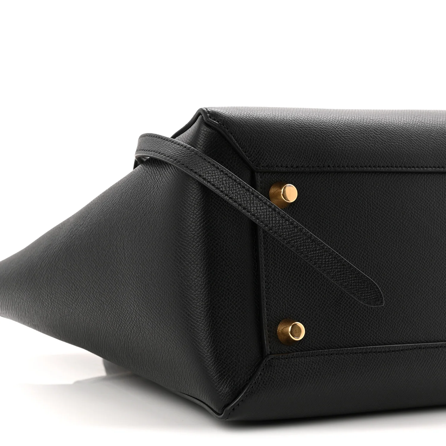 Grained Calfskin Mini Belt Bag Black - Top Club