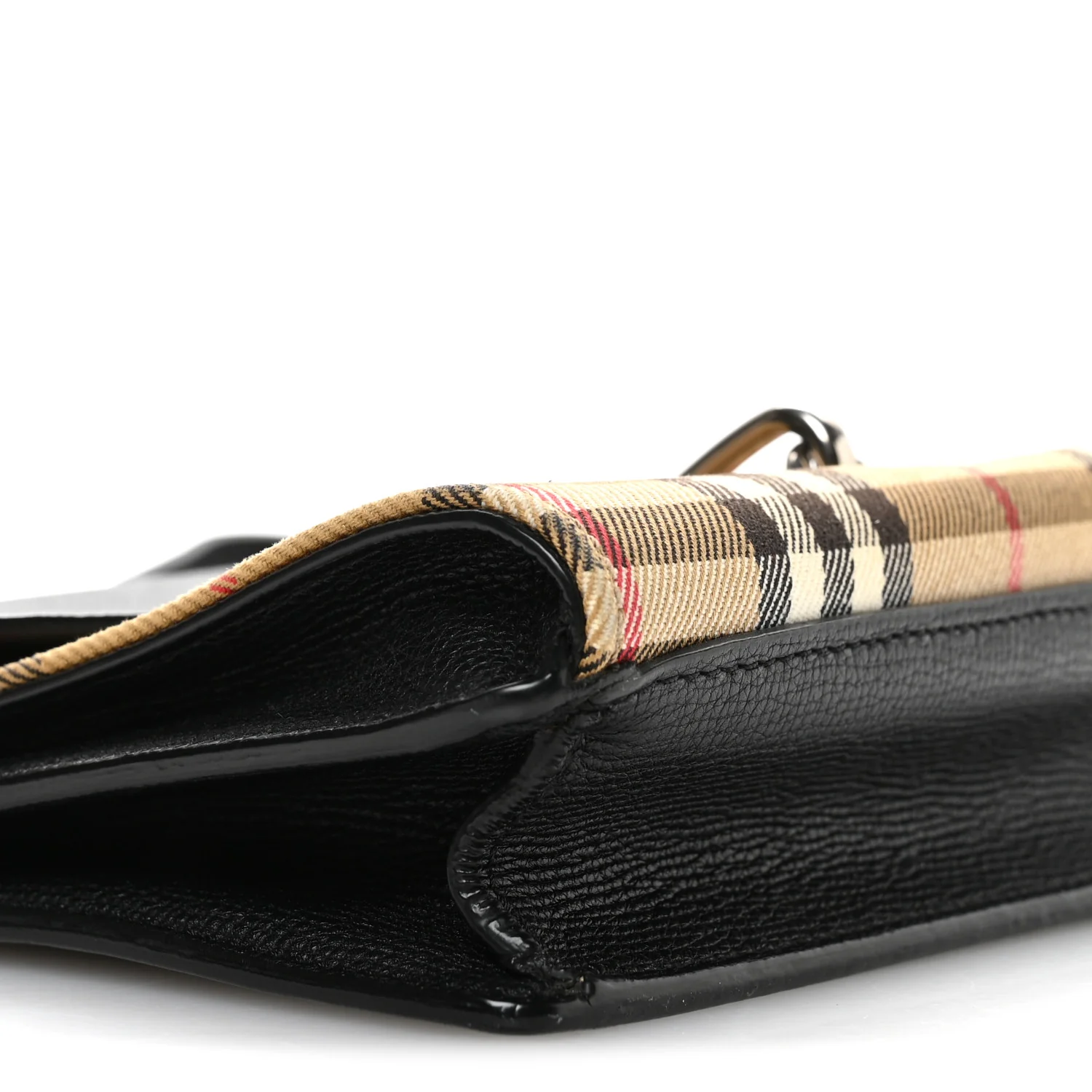 Derby Calfskin House Check Small Macken Crossbody Bag Black Archive Beige - Top Club