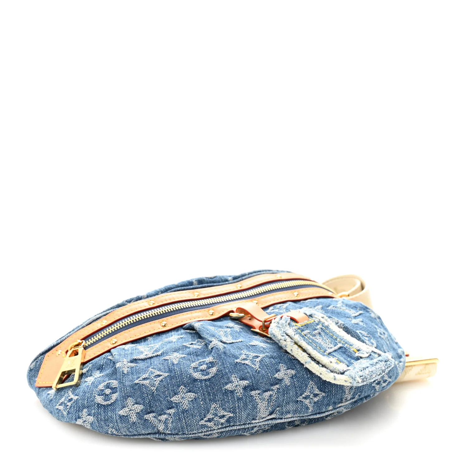 Monogram Denim High Rise Bumbag Blue - Top Club