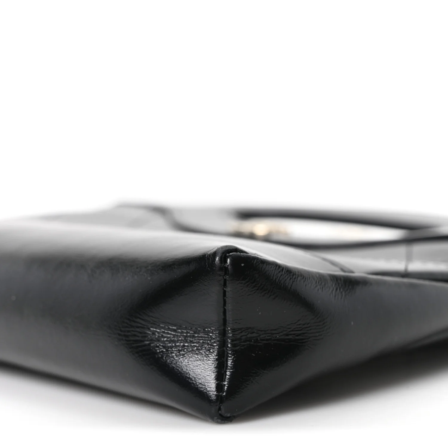 Shiny Crumpled Calfskin Quilted Nano 31 Shopping Bag Black - Top Club