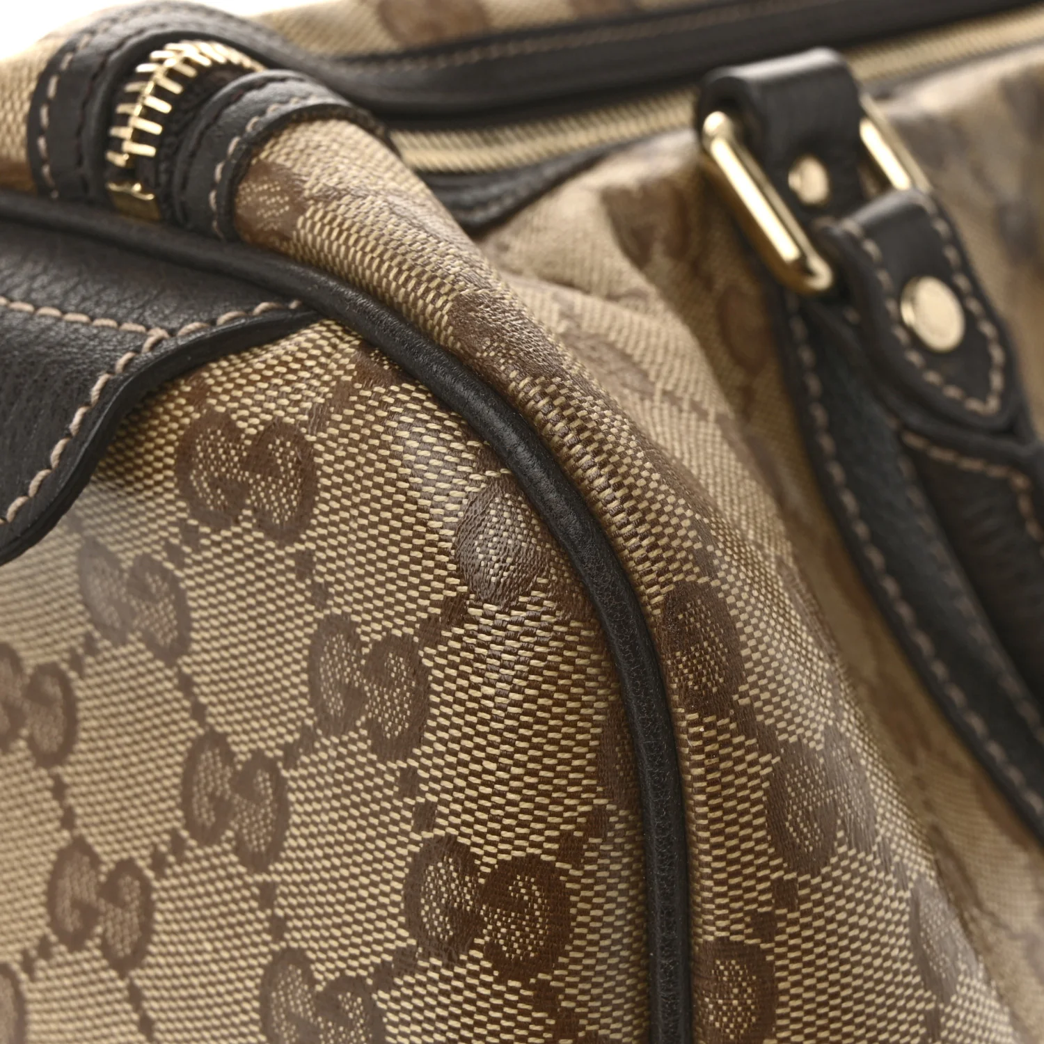 Crystal Monogram Medium Joy Boston Dark Brown - Top Club