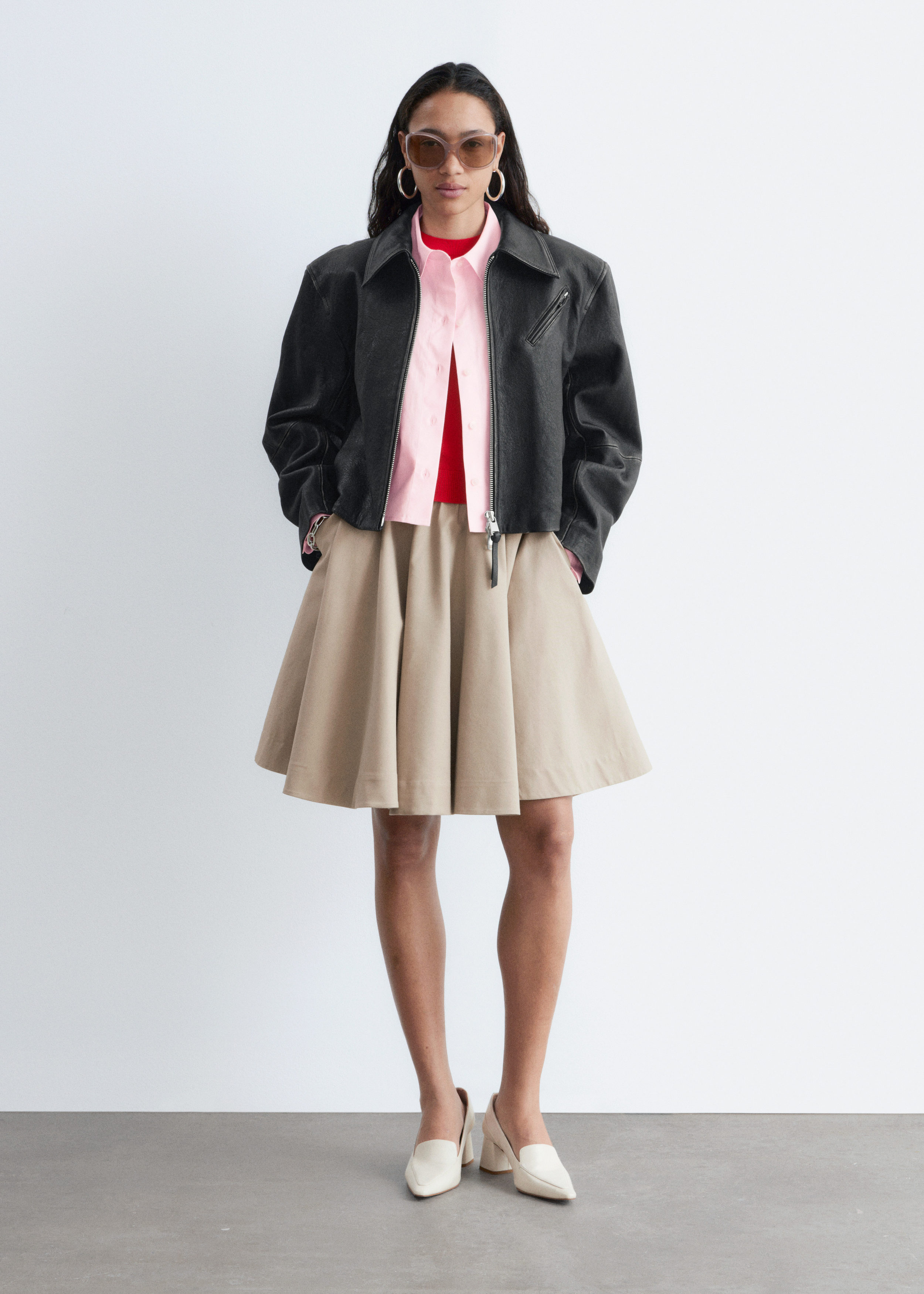 & Other Stories LEATHER BIKER JACKET