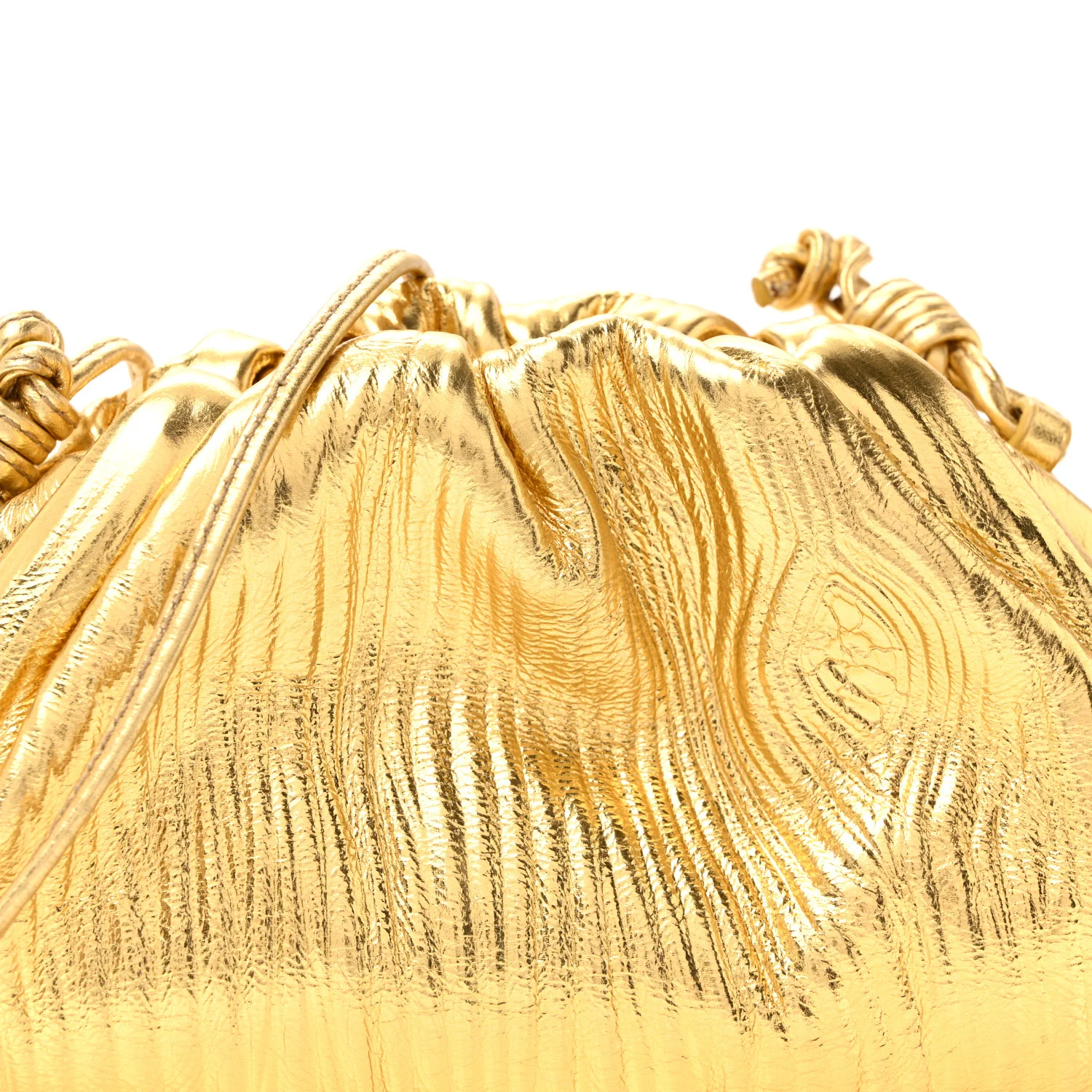 Metallic Bark Calfskin The Mini Pouch Gold - Top Club