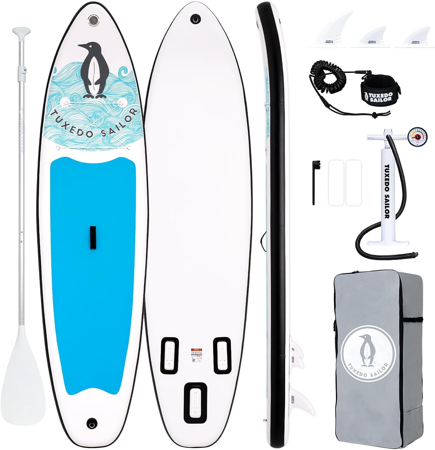 Tuxedo Sailor SUP Gonfiabile Adulti 320 cm Stand Up Paddle Board, Tavola da SUP Paddle Board con Accessori, Tavola Gonfiabile 2 Posti