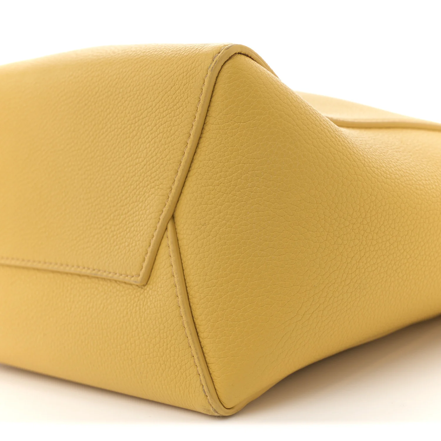 Soft Grained Calfskin Small Sangle Bucket Bag Ocre - Top Club