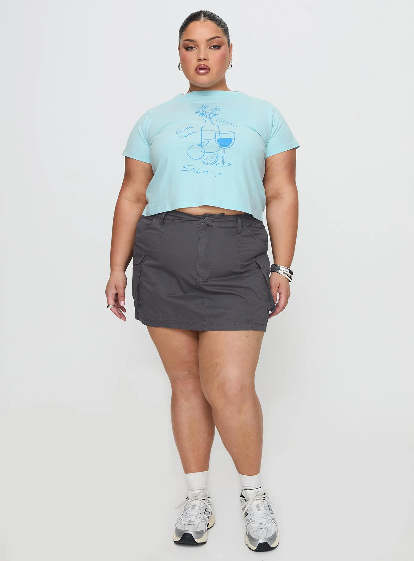 Lieutenant Cargo Mini Skirt Slate