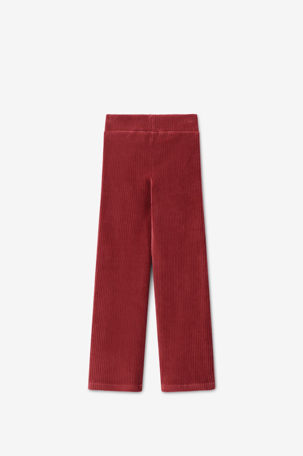 Donkerrode rib straight fit legging