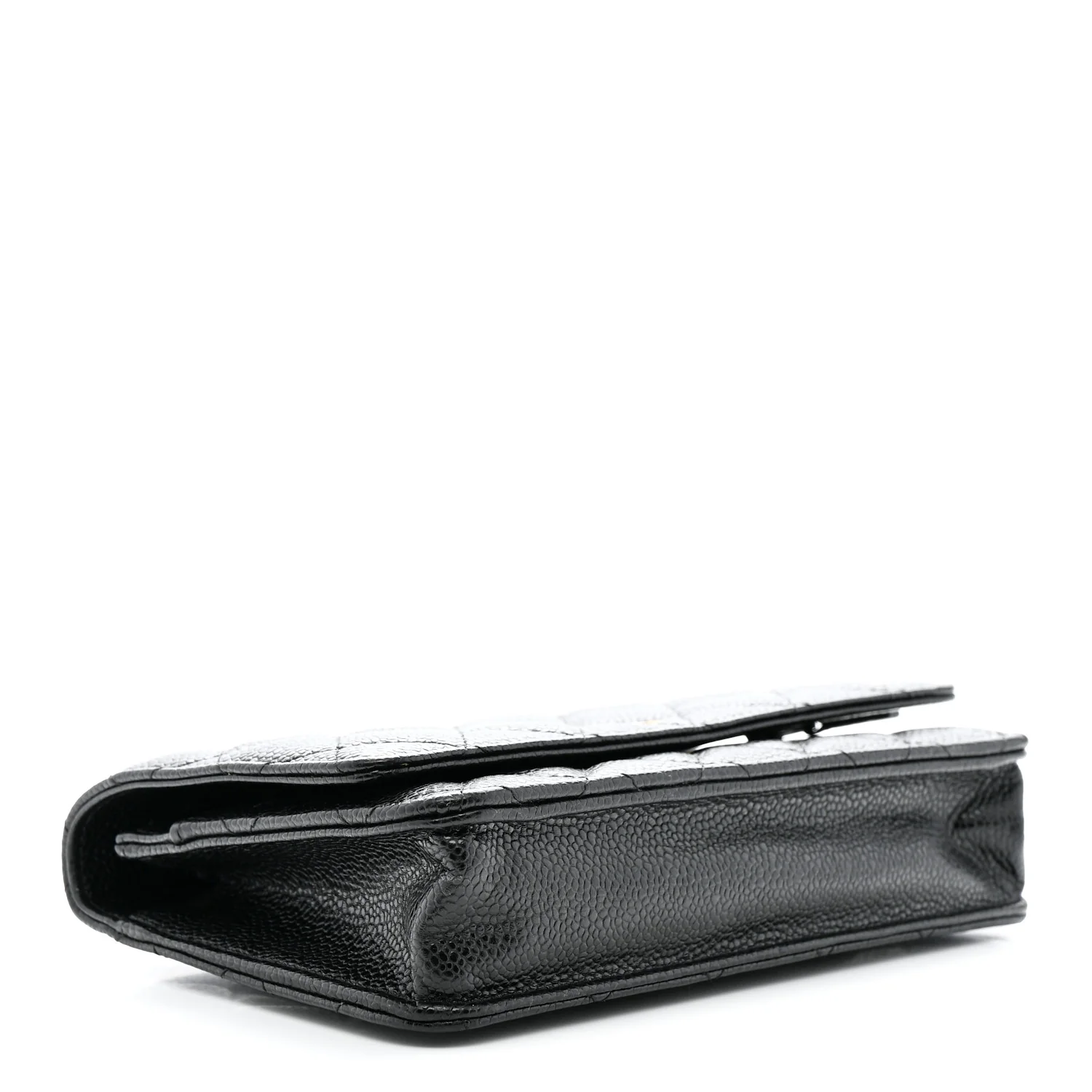Caviar Quilted Wallet on Chain WOC Black - Top Club