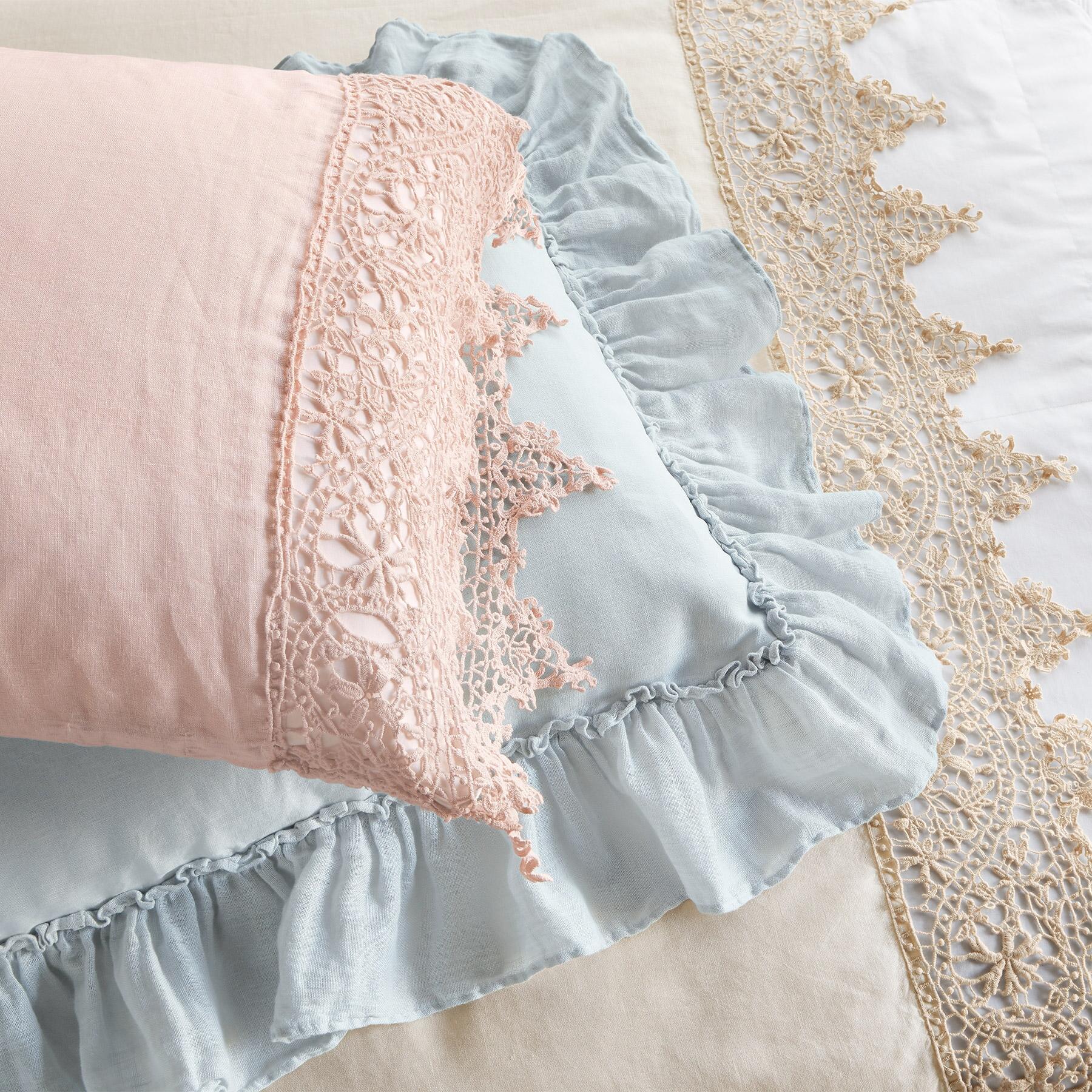 Gossamer Linen Lace Flat Sheet - Sundance Living