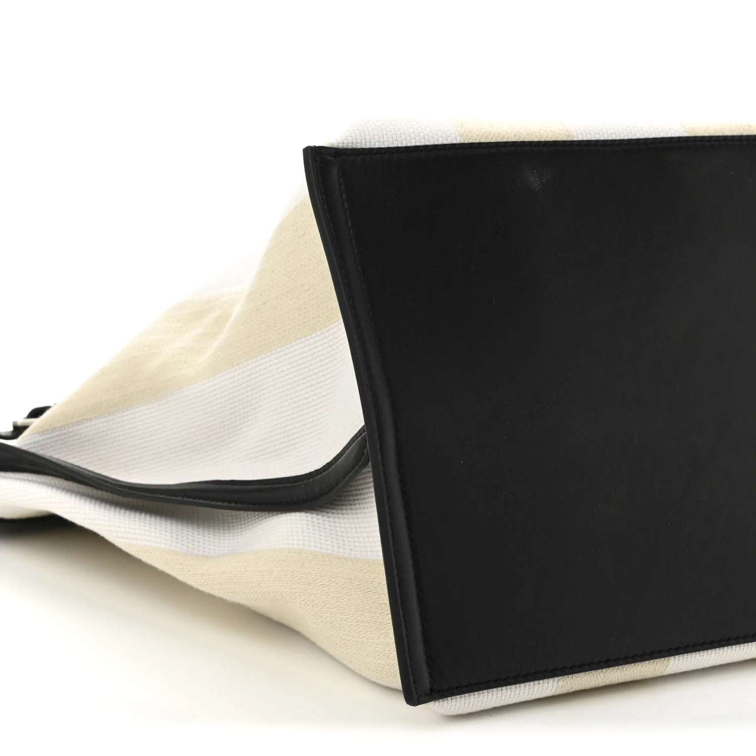 Canvas Striped Days Tote Resin White - Top Club