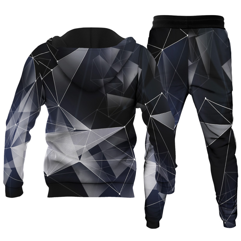 Men's Personalized Printed Hoodie Set 039