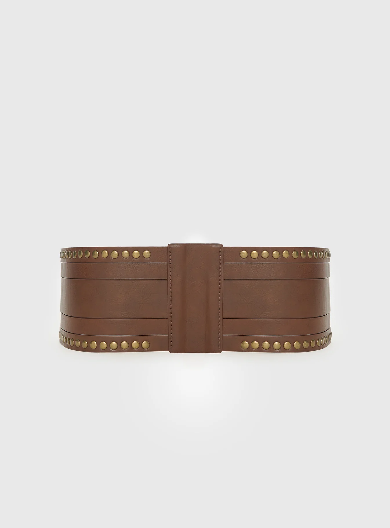 Vanish Faux Leather Belt Brown