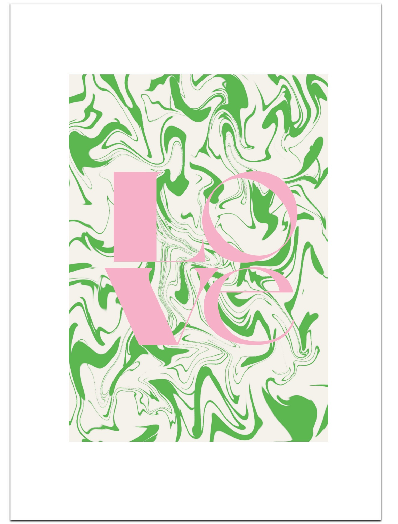 Poster Love 30 x 40 cm