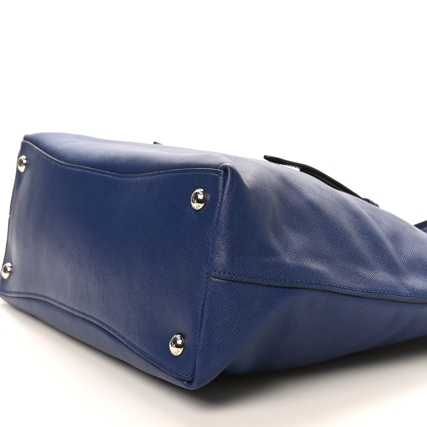 Saffiano Cuir Medium Double Handle Tote Bluette - Top Club