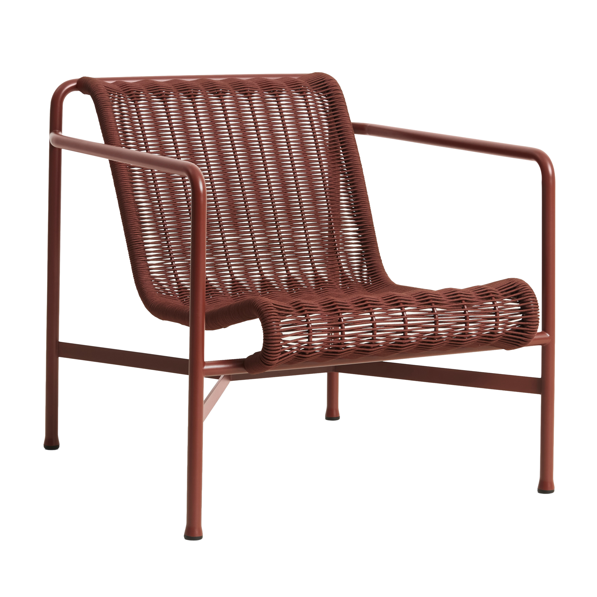 Loungestoel Palissade Cord laag iron red