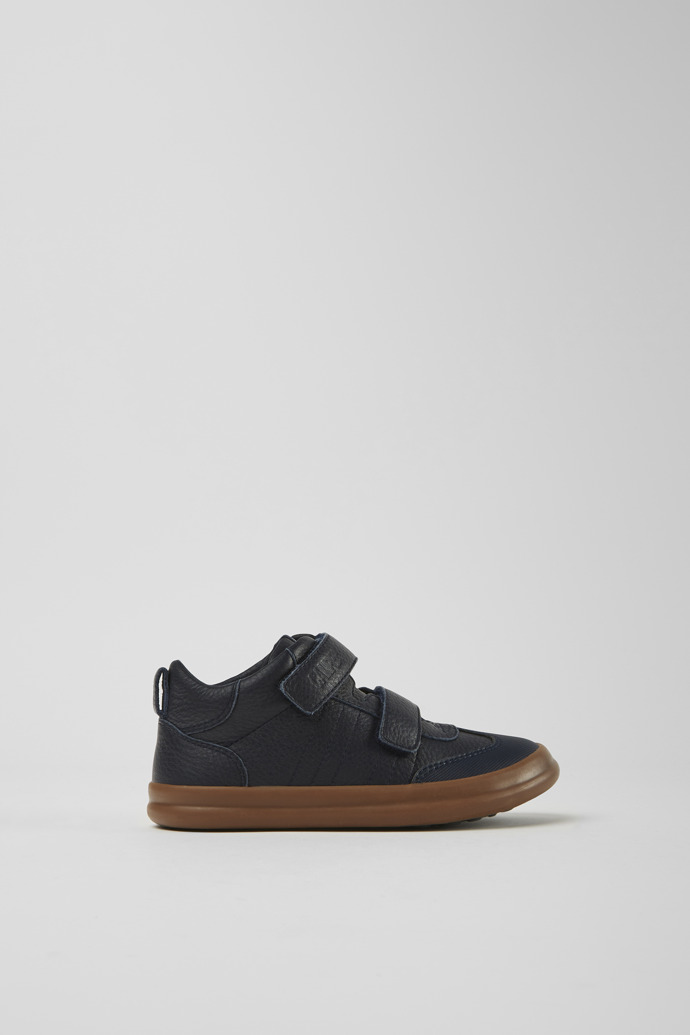 Pursuit Blue Leather and Fabric Sneakers for Boys