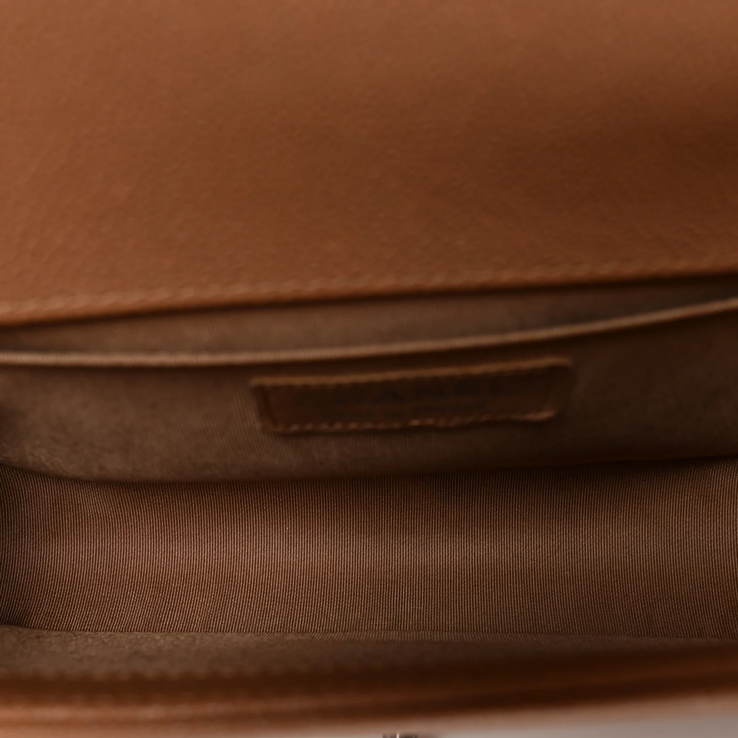 Caviar Quilted Medium Boy Flap Light Brown - Top Club