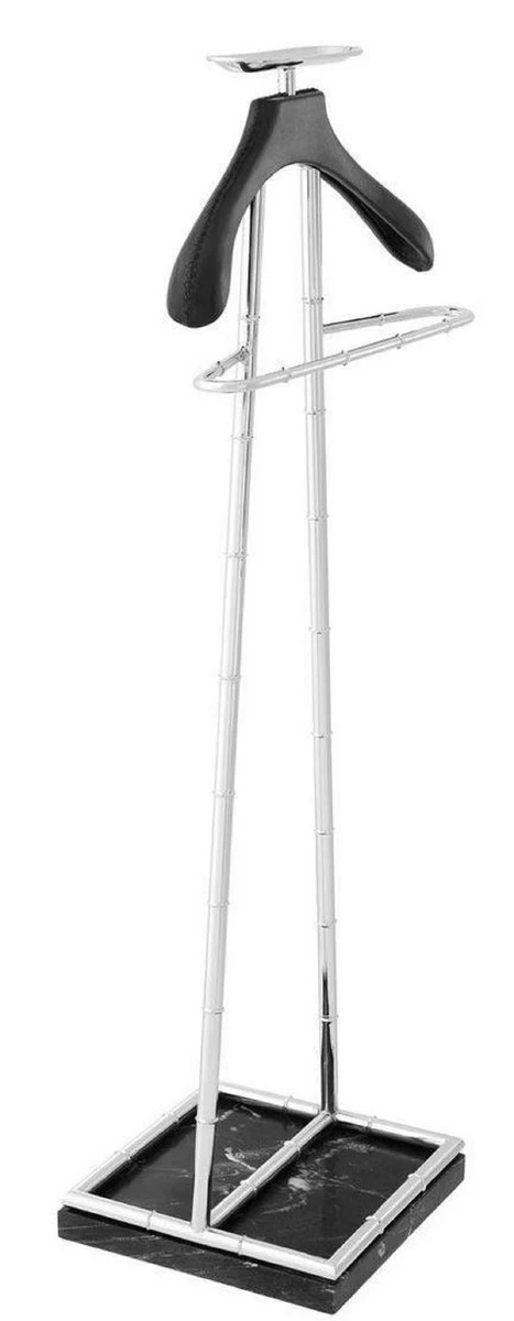 Luxury Dressboy Silver / Black 50.5 x 31 x H. 117 cm - Clothes Rack Coat Rack Suit Rack Mute Valet Valet - Luxury Accessories