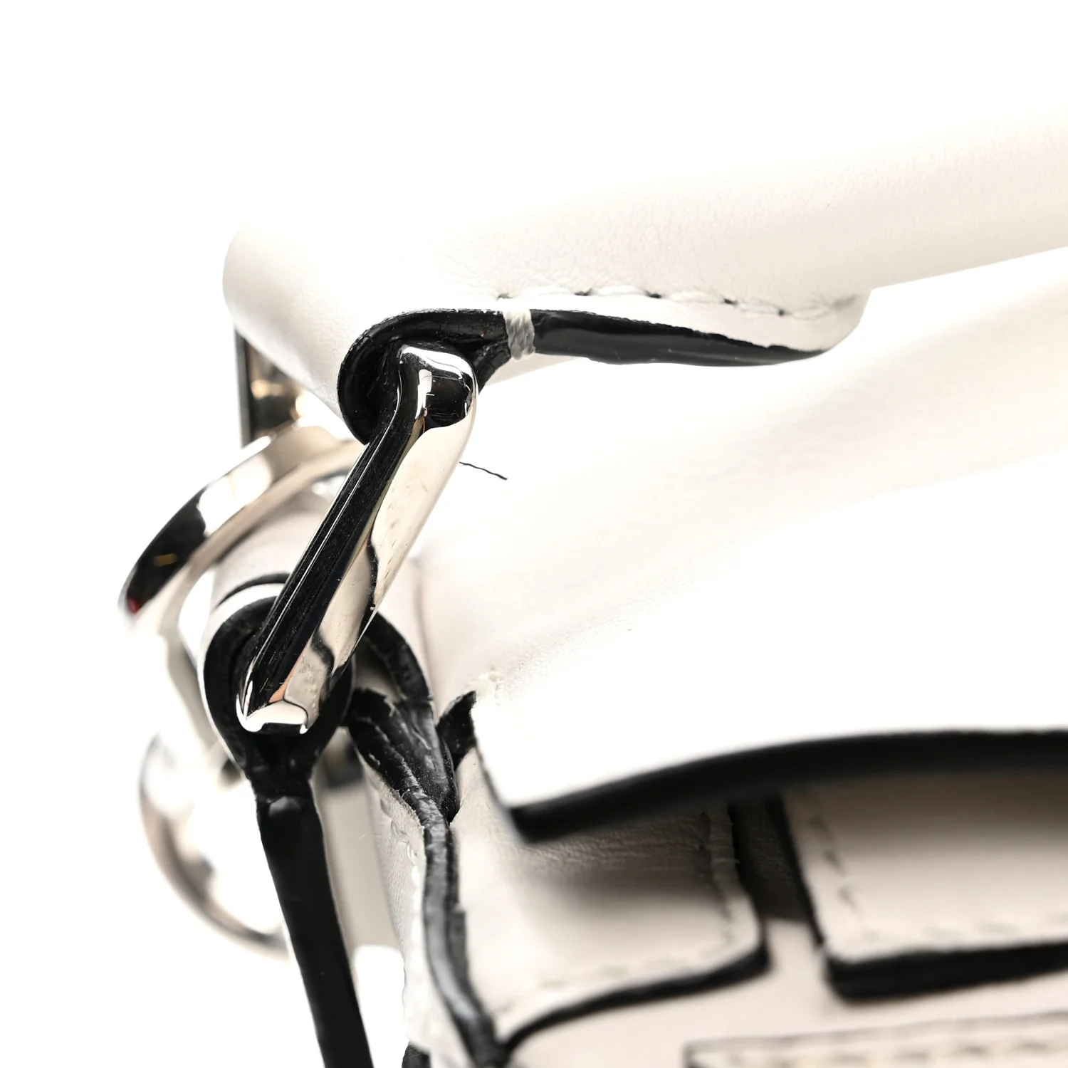 Calfskin Small Puzzle Bag White - Top Club